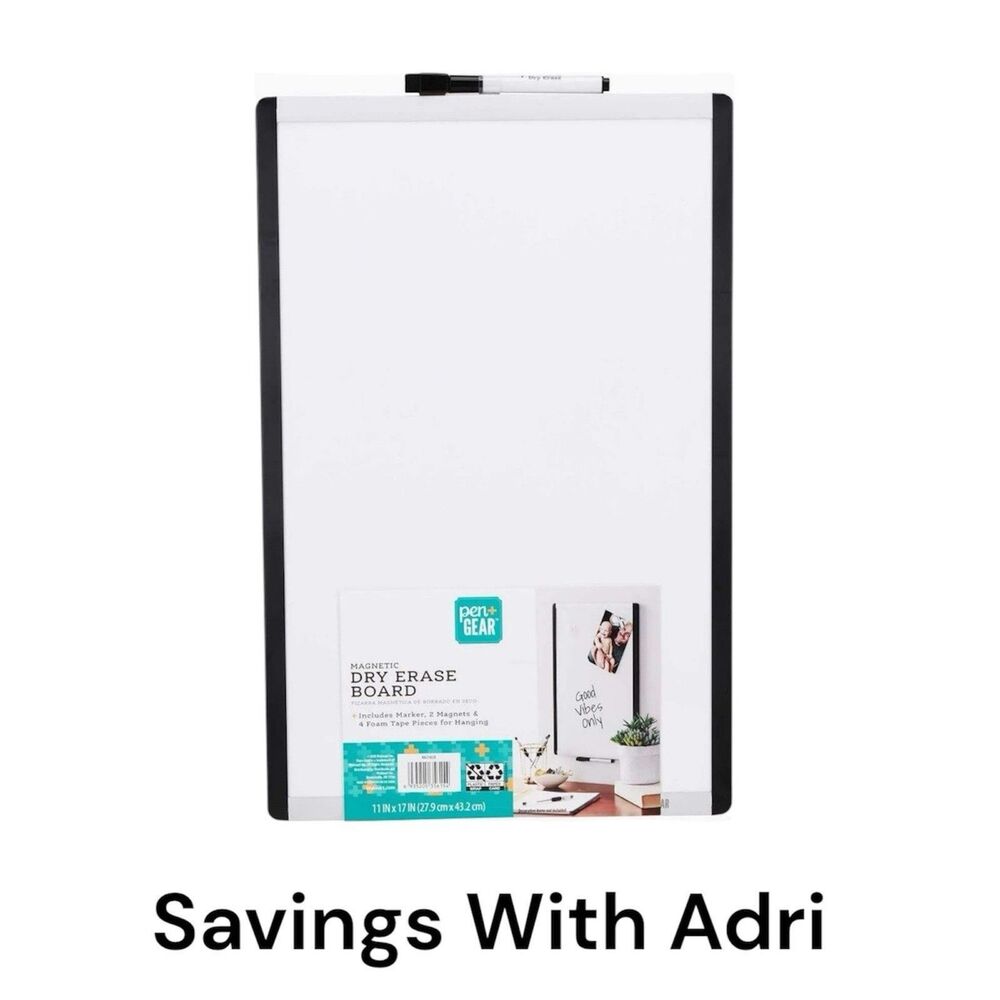 Pen+Gear• Magnetic• Dry Erase Board w/ Marker• 11"x17"